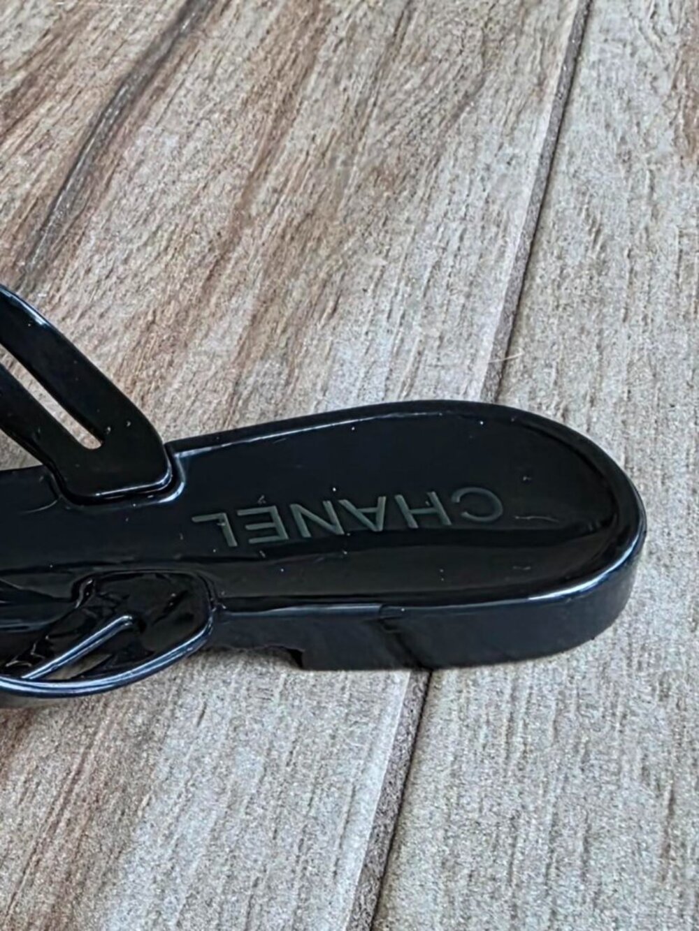 CHANEL CC Jelly Camelia Rubber Jelly Thong Flip Sandals Eur. 38 - Picture 6 of 15